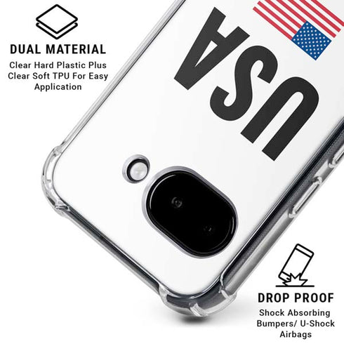 USA American Flag Google Pixel 9a Clear Case